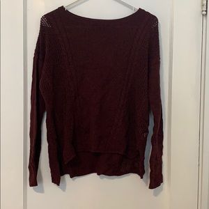 Maroon long sleeve sweater